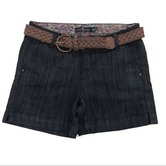 one 5 one Pants - One5One women’s denim shorts with brown belt